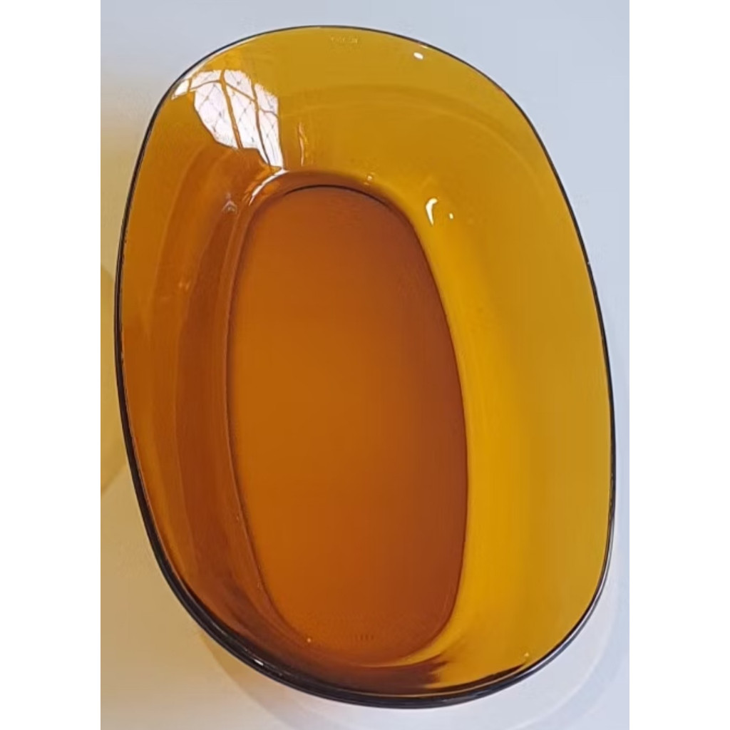 Prato Travessa Funda 34cm Duralex Original Cor Âmbar (Antiguidade)