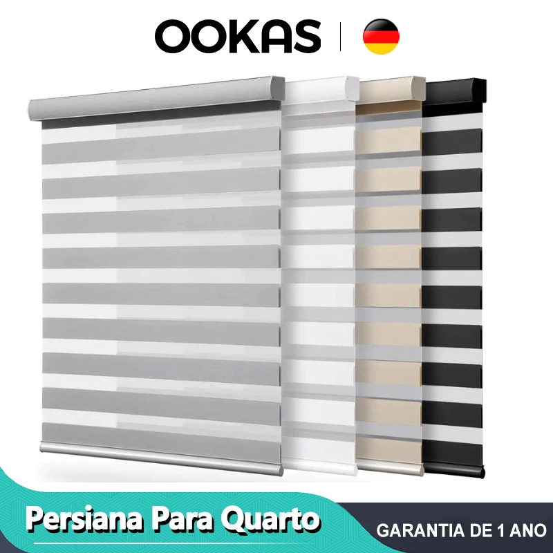 OOKAS À Prova D'Água Persiana Para Quarto Persiana PVC Cortinas E Persianas Blackout Alemãs
