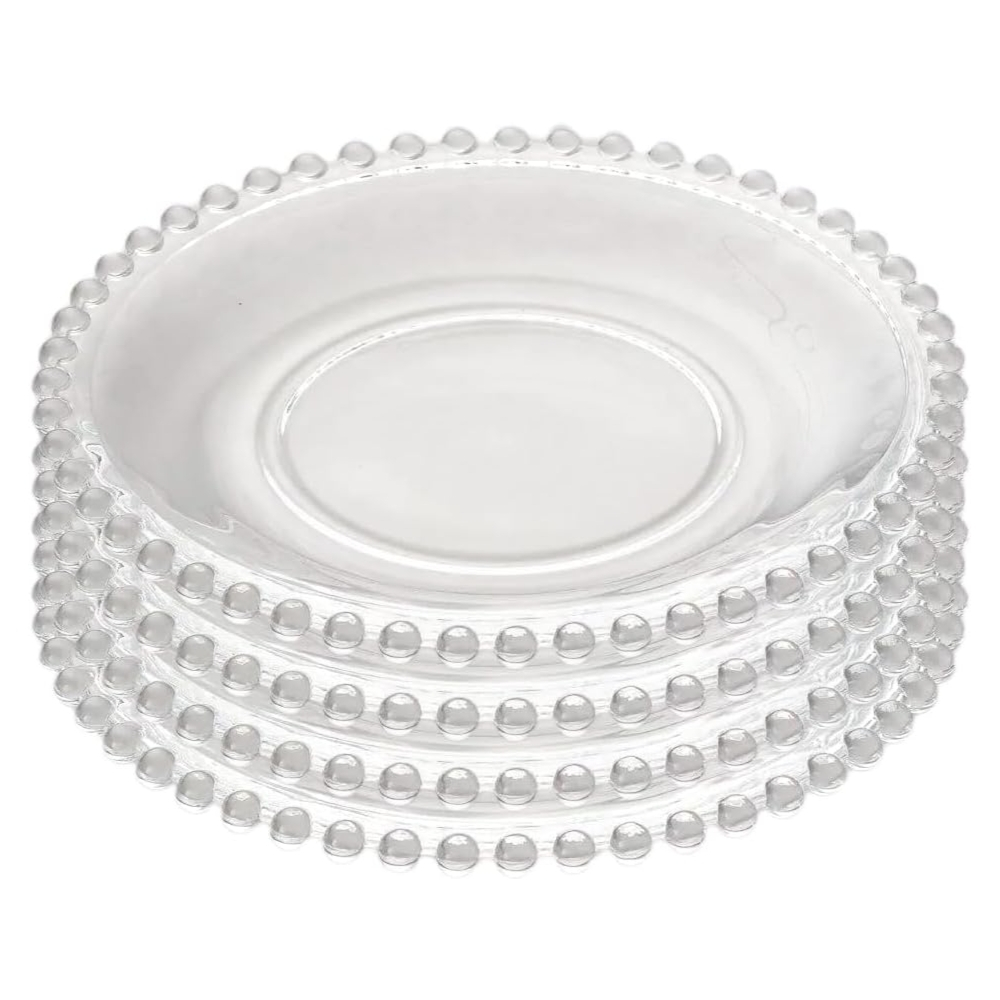 Conjunto 4 Pratos de Sobremesa 20cm Cristal Pearl Wolff