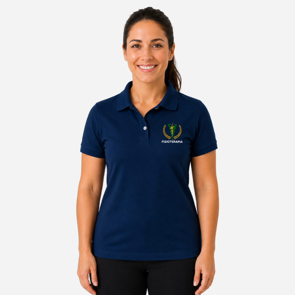 Camisa Polo Fisioterapia Camiseta Feminina Polo Piquet PA Uniforme Fisioterapeuta Fisio