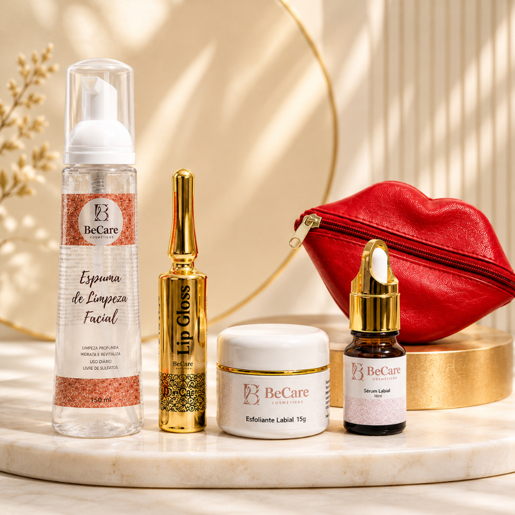 Kit Hydra Gloss Lips Maquiagem Hidratação Creme Beleza Moda Lábios Pele