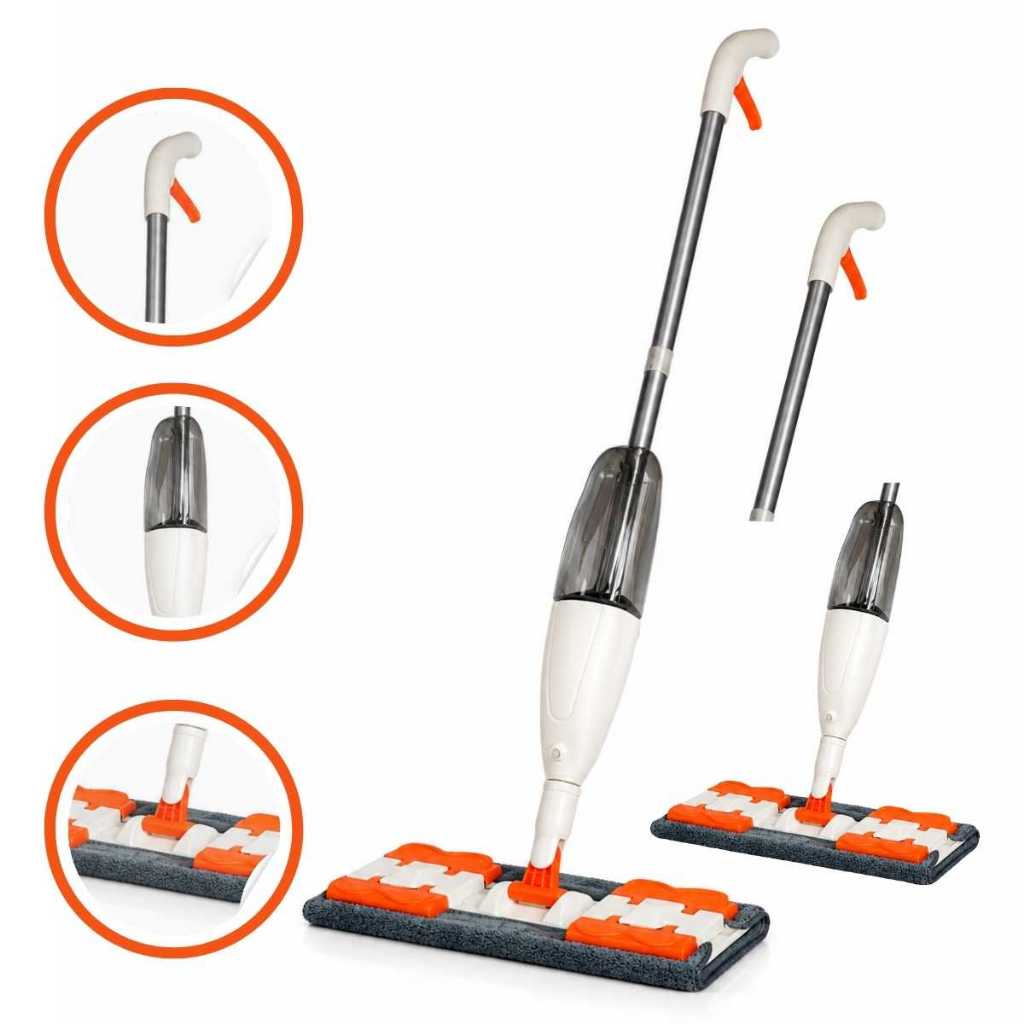 Mop Spray Rodo Mágico Com Reservatório Microfibra Cor Bege Limpeza