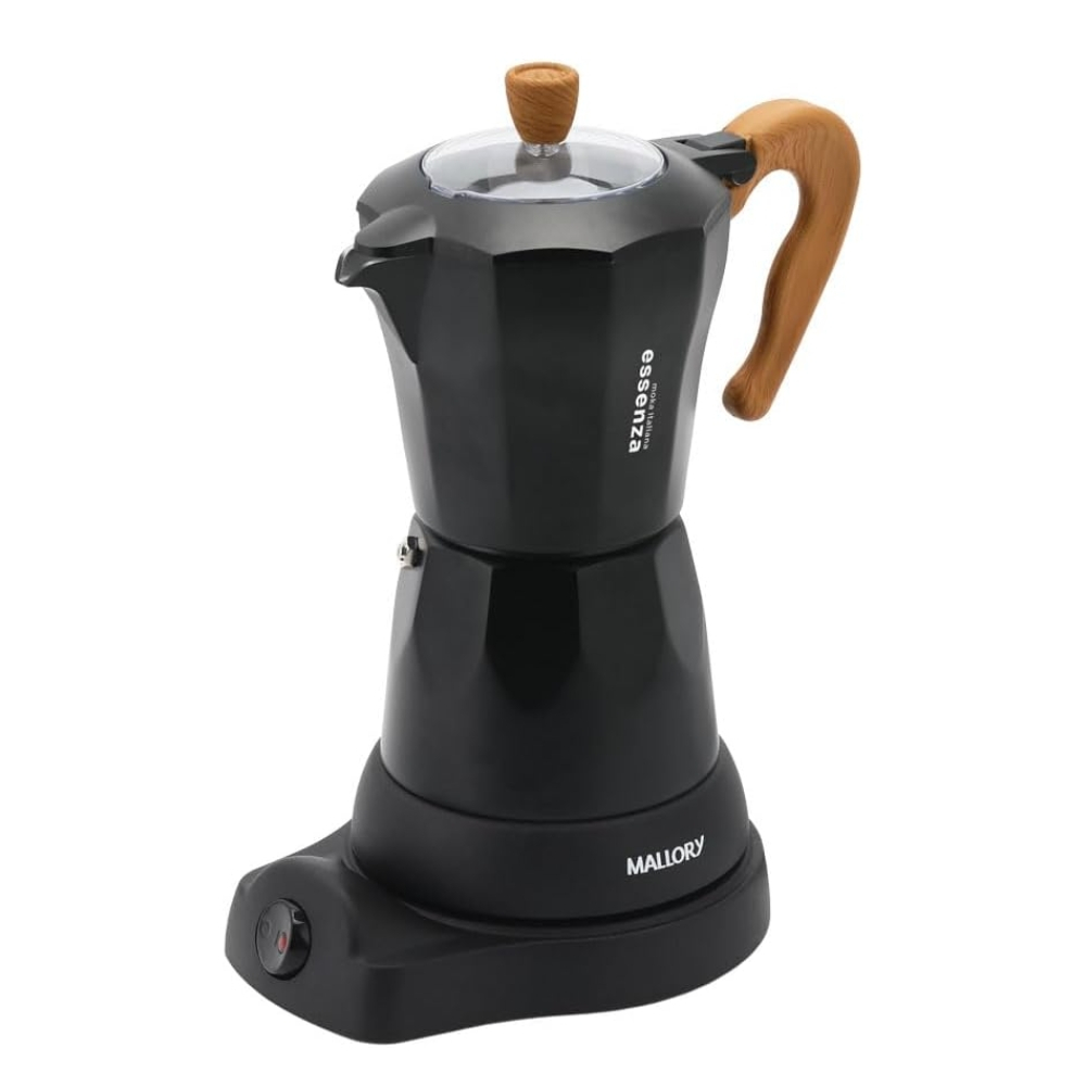 Imagem Cafeteira Elétrica Italiana Mallory Essenza 6 Xícaras, 280ml, Tampa Vidro e Desligamento Automático