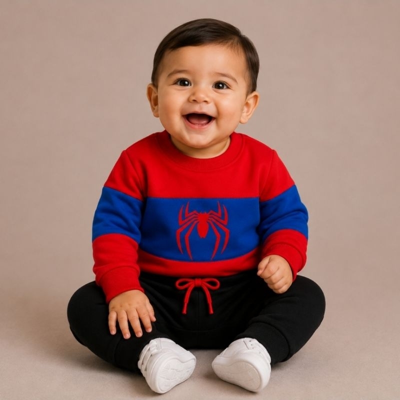 Conjunto de Moletom Masculino do Homem Aranha Spiderman Marvel para Bebês e Crianças Roupa Infantil de Inverno