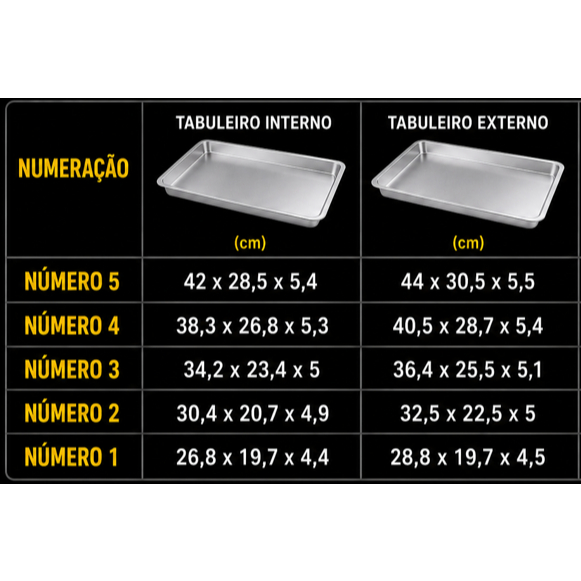 Tabuleiro N°4 Com Grelha Grade Para Assar Borda Alta polido — imagem 2 de 2