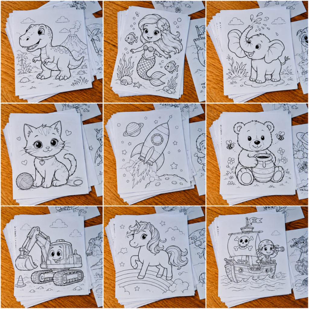 30 Desenhos Para Colorir Variados Livro Infantil Educativas Para Crianças Recreativas Para Crianças