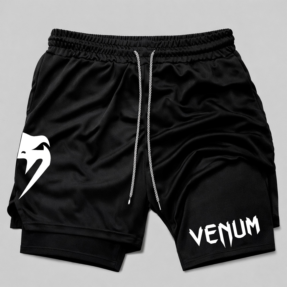 Short Compressão 2 em 1 Venum Snake Cobra Unissex Estampa Exclusiva Treino Academia Fitness Esporte
