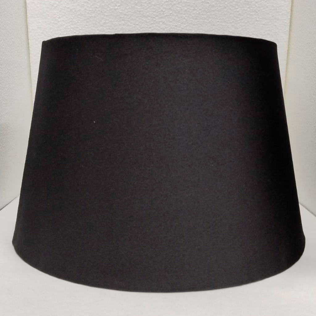 Cúpula para Abajur 30x40x25cm Tecido Luminária de Mesa e Piso Decoração Iluminação Sala Preto