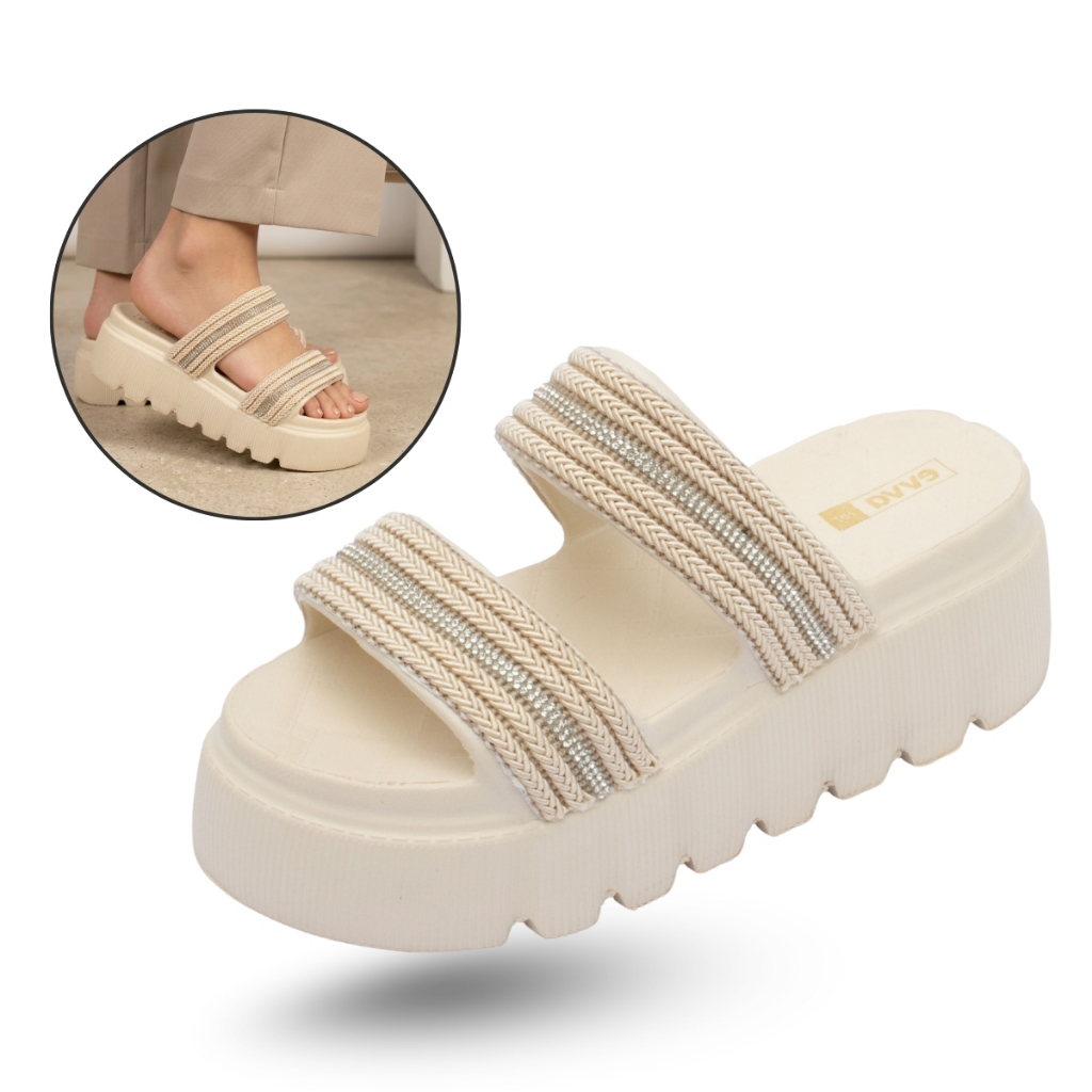 Sandália Plataforma Feminina Evva Leve Macia Confortável Flatform Blogueira Original SARA MANTA Plataforma