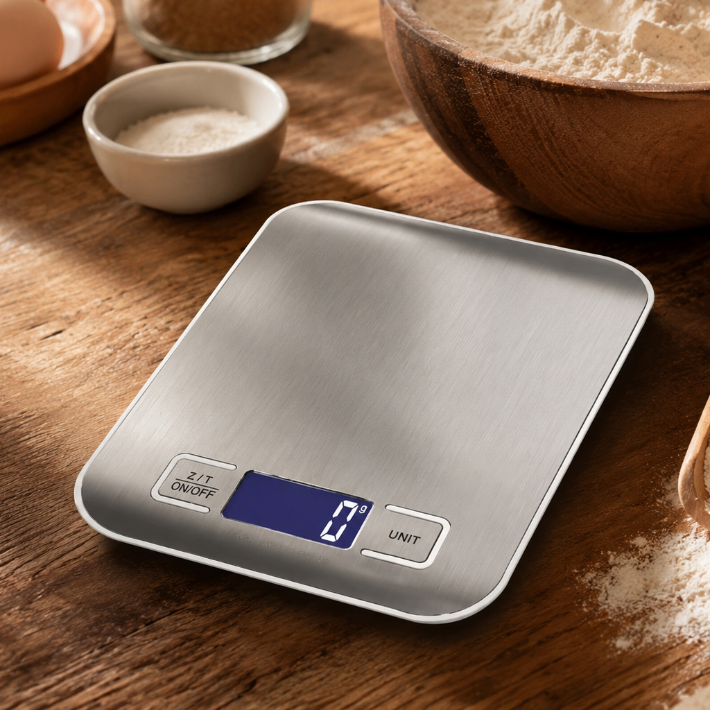 Balança Digital De Cozinha Inox Alta Precisão Com Visor Digital De Ate 10 Kg Entrega Rápida