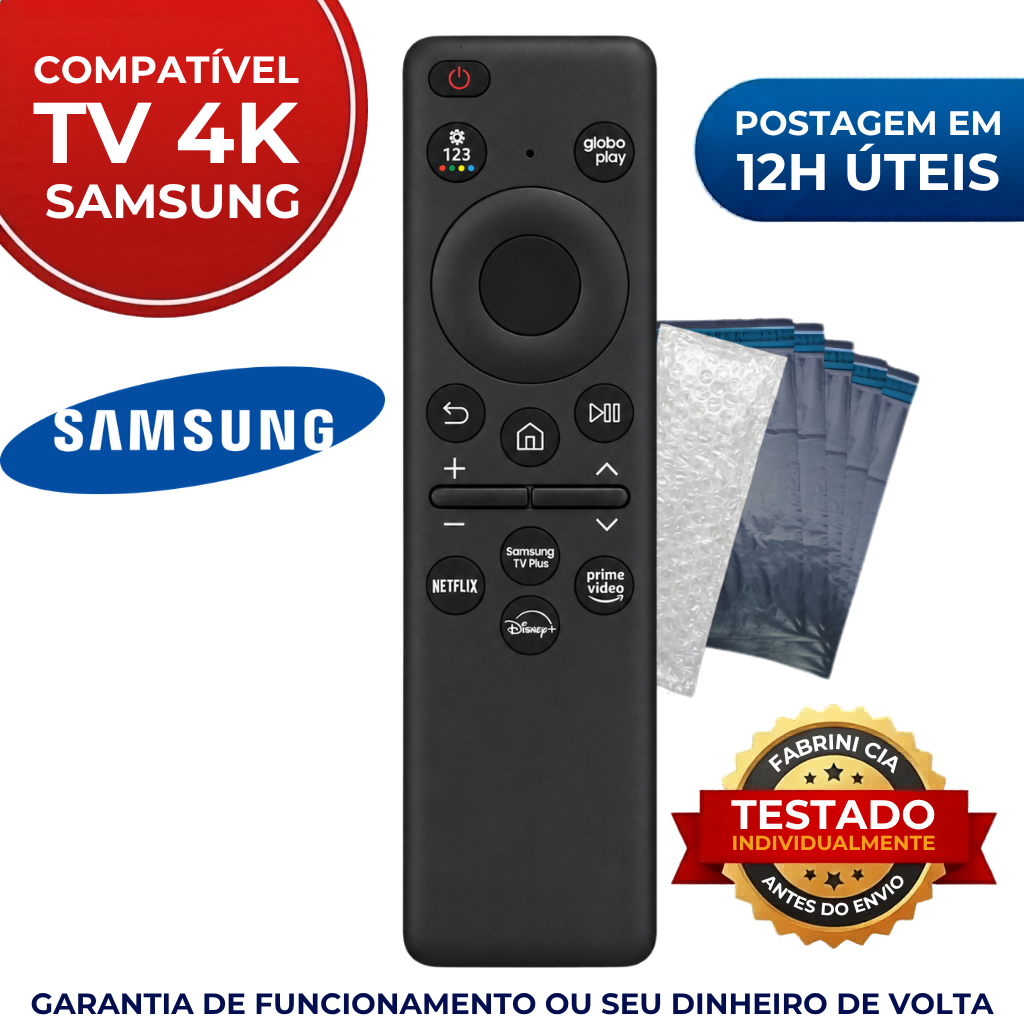 Controle Compatível para TV 4K Samsung Crystal UHD 50" U8600F LED Wi-Fi Bluetoot