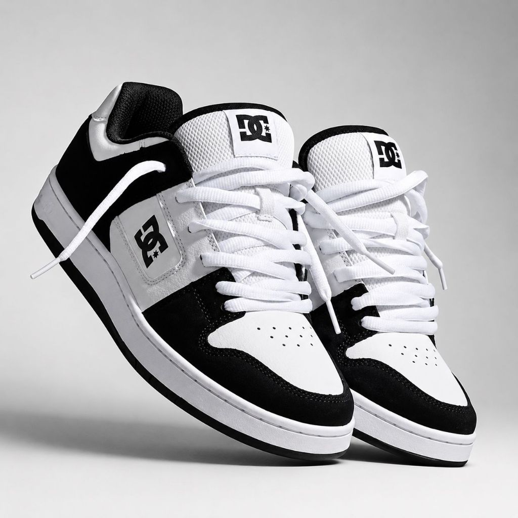 Tenis skatista mantec preto e branco envio rapido unissex