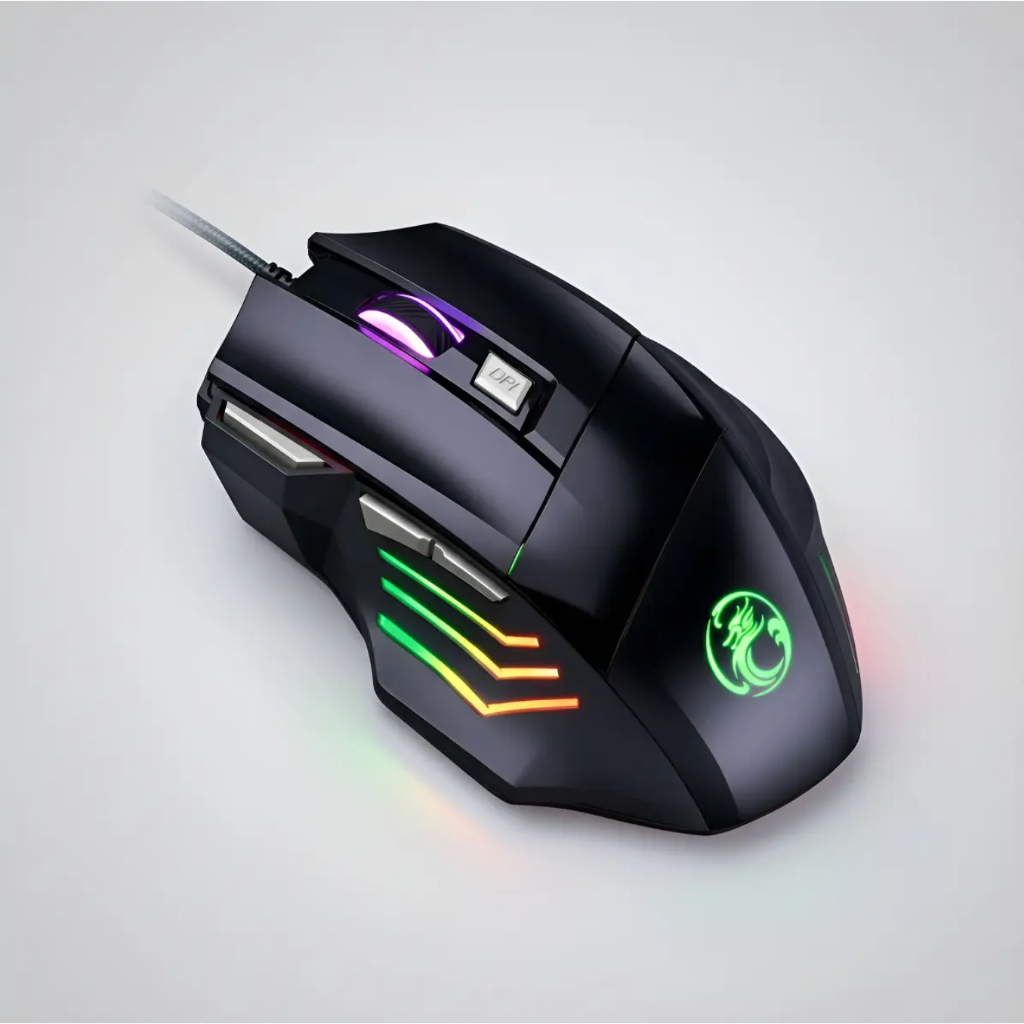 Mouse Gamer Exbom MS-G260 com Fio USB, 7 Botões, 3200 DPI, Preto