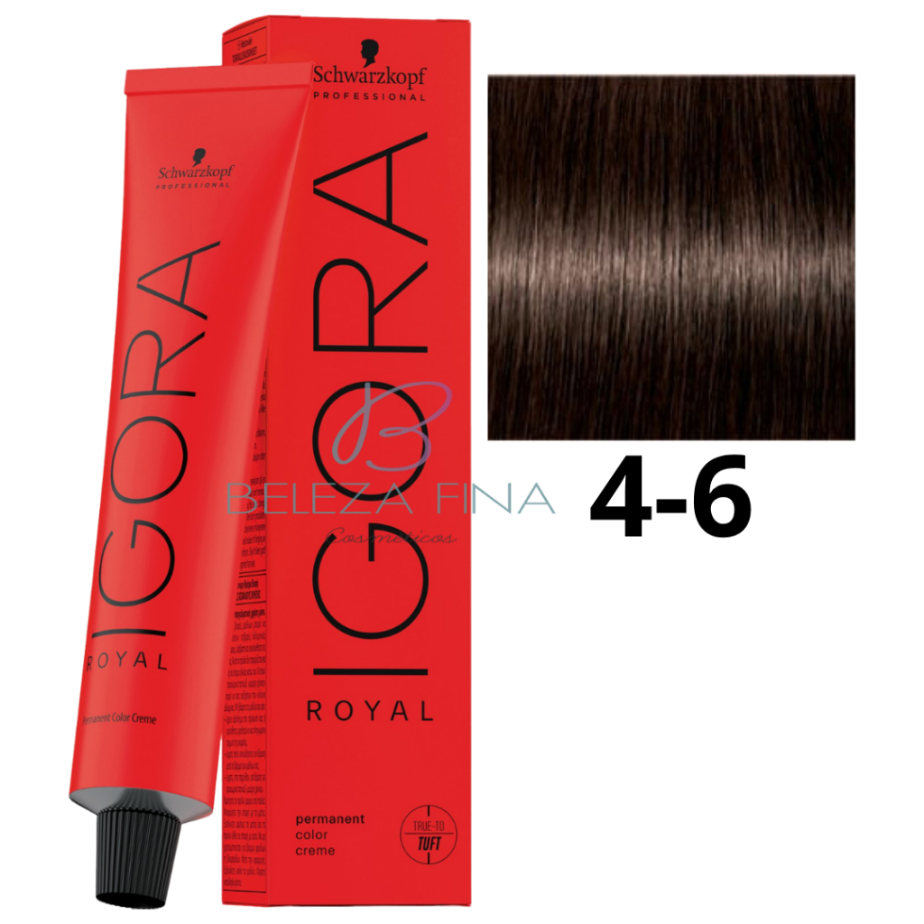 Coloração Schwarzkopf Igora Royal Tintura 4-6 60g CASTANHO MÉDIO MARROM