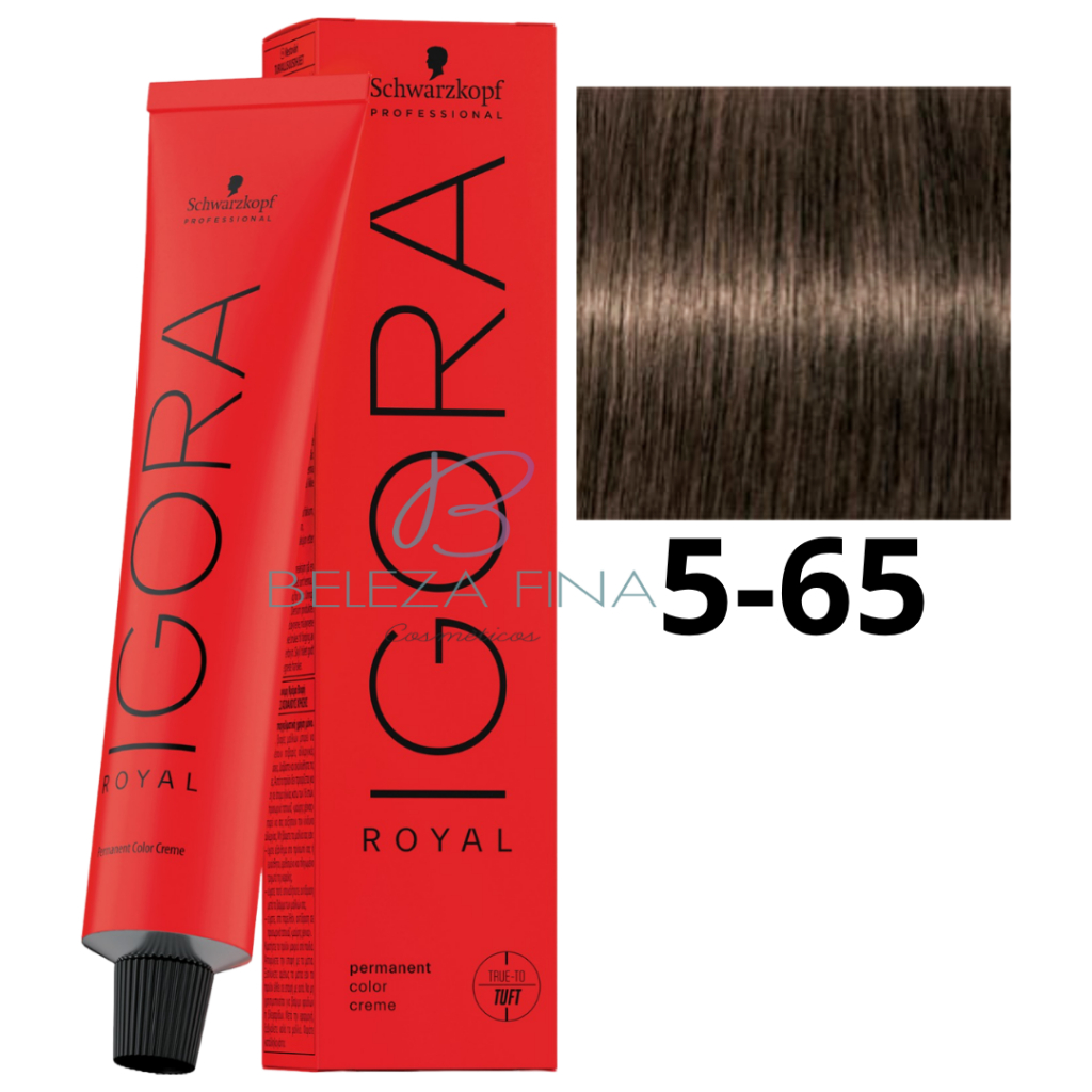Coloração Schwarzkopf Igora Royal Tintura 5-65 60g CASTANHO CLARO MARROM DOURADO