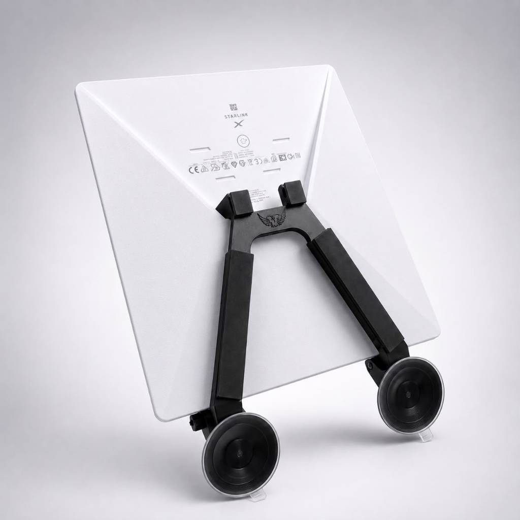 Suporte Veicular Starlink Mini Com Dupla Ventosa Reforçada Anti Vibração