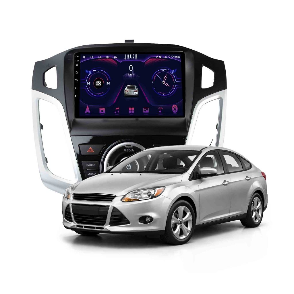 Multimídia Focus 2014 A 2019 2ram+64gb Quadcore Carplay Android Gps Bluetooth 9 Polegadas