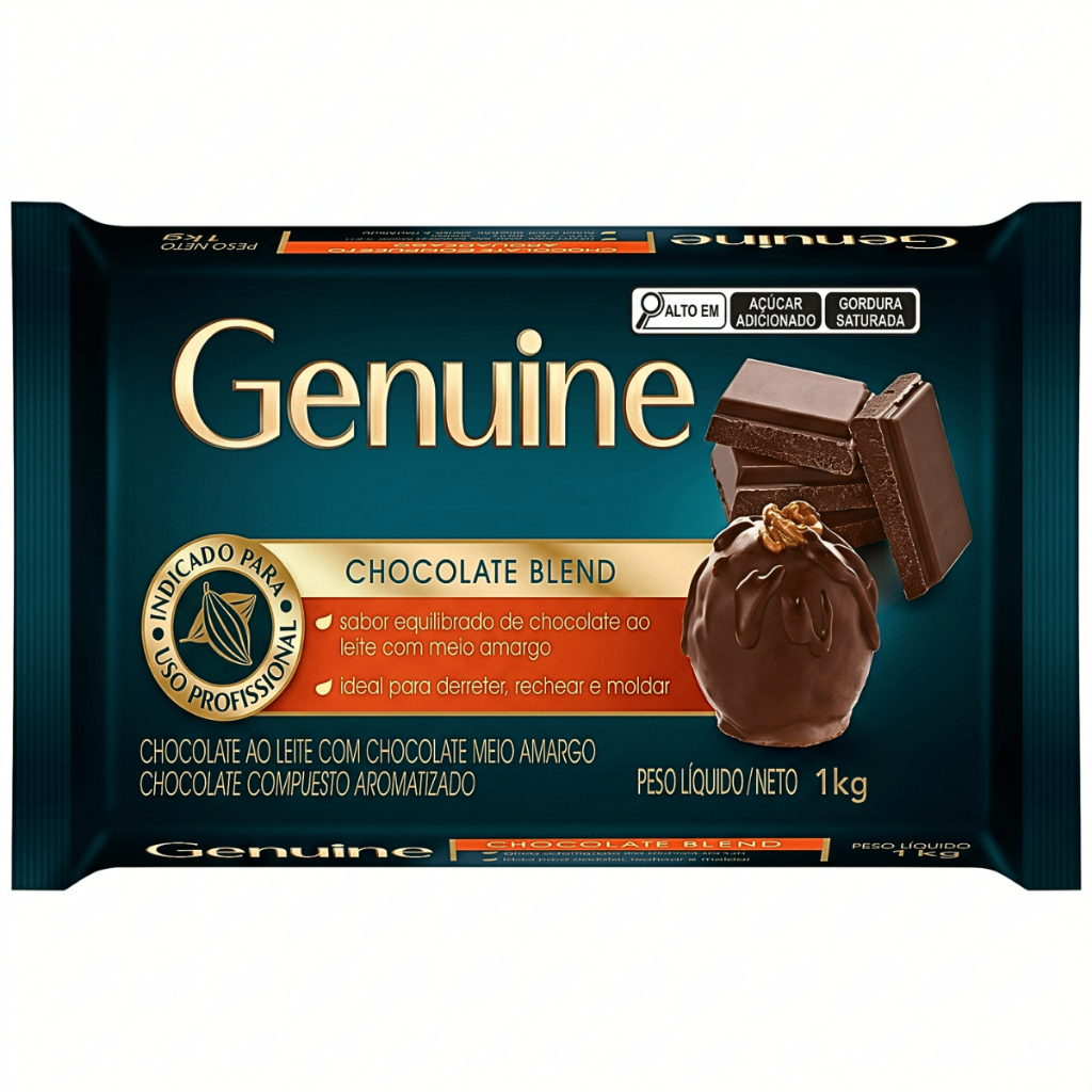 Barra Chocolate Nobre Genuine 1Kg - Blend