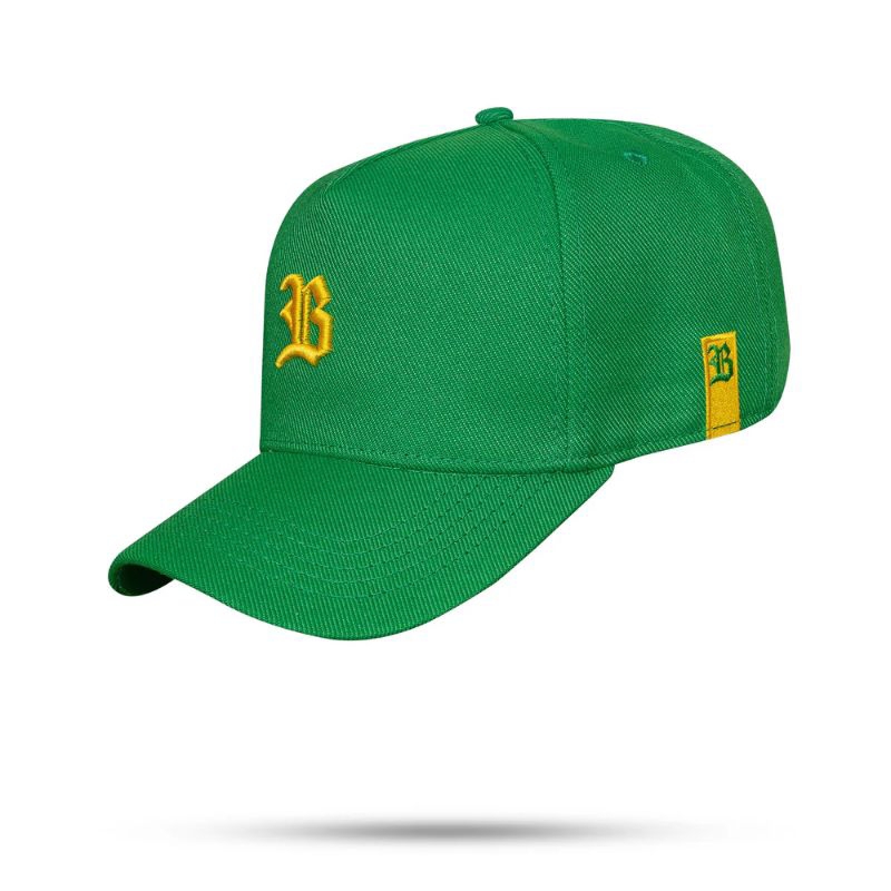 Boné Blck Snapback Verde Basic Amarelo Aba Curva Original