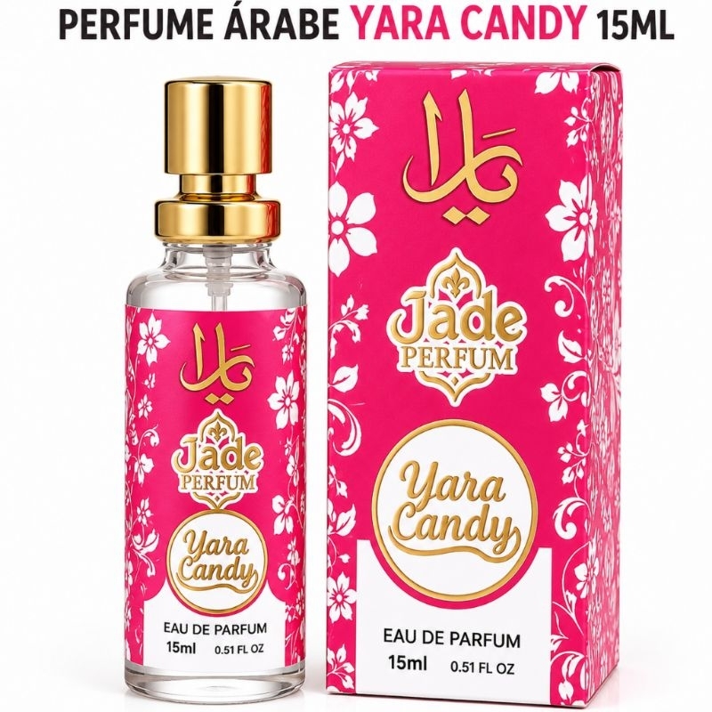 Perfume Árabe Feminino Yara Candy Jade Perfum Eau de Parfum 15ml Perfume de Bolsa