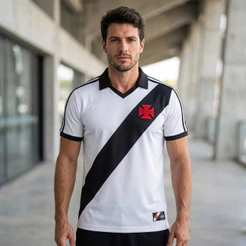 Camisa Vasco Retrô 1988 Bordado Algodão Licenciada Original