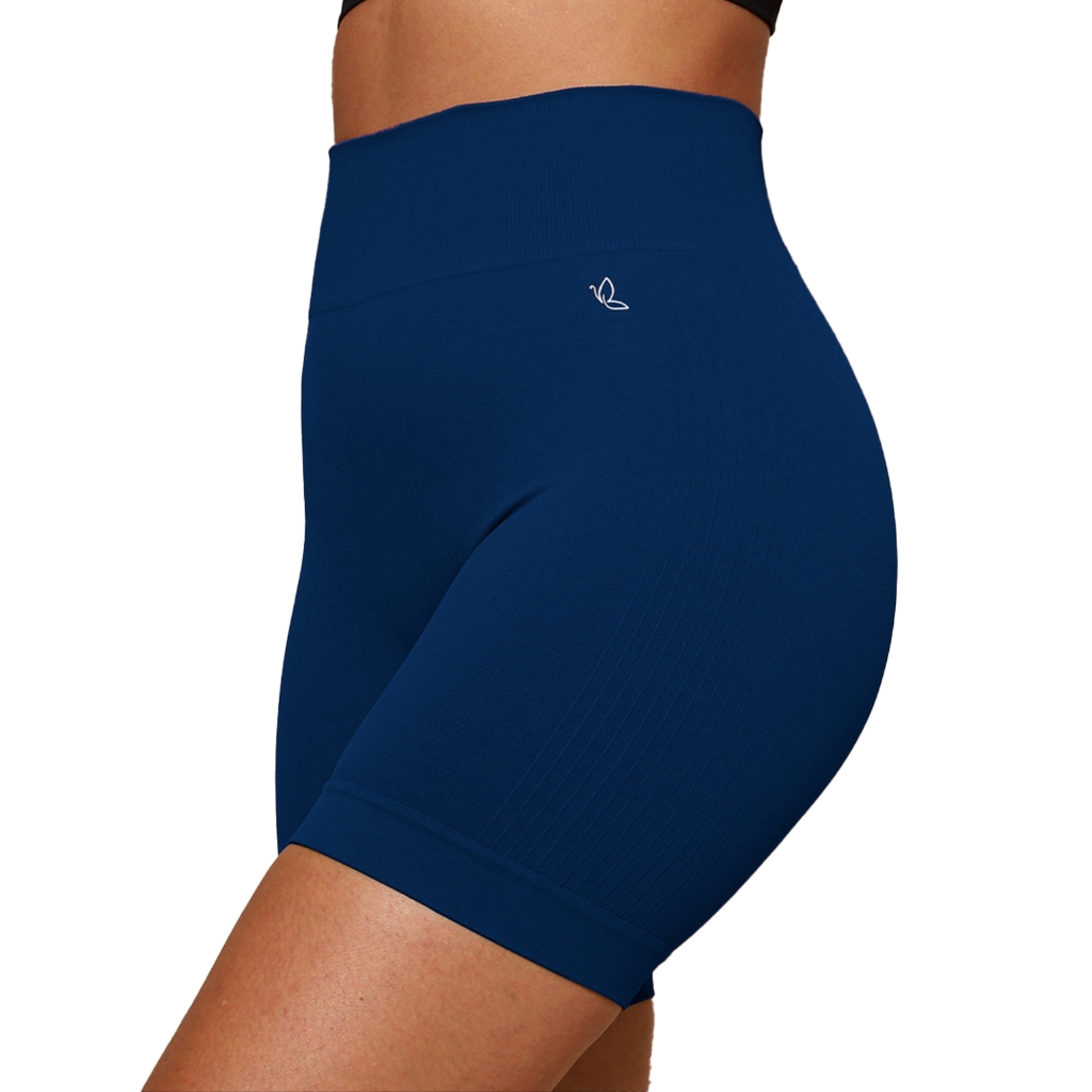 Imagem Short de Academia Feminino Benévola Poliamida  Short Sem Costura Fitness Bermuda Sem Transparência