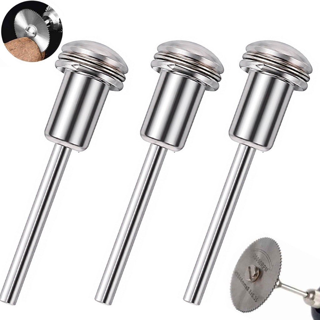 Kit 3 Mandril Haste Pino Mini Disco Serra Micro Retifica Furadeira Parafusadeira Universal Rolken