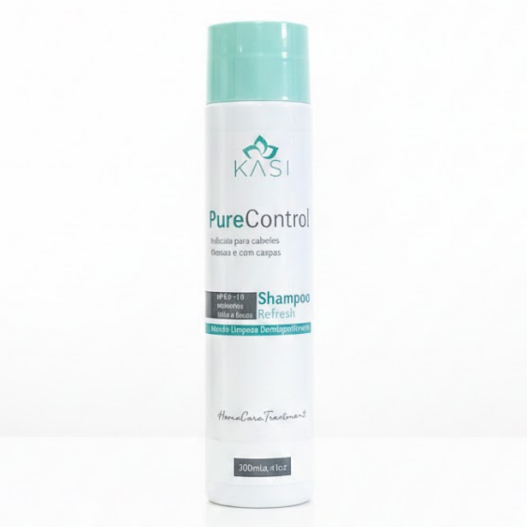 Shampoo Pure Control Kasi 300ml | Cabelos Oleosos, Excesso de Caspa e Couro Cabeludo Saudável