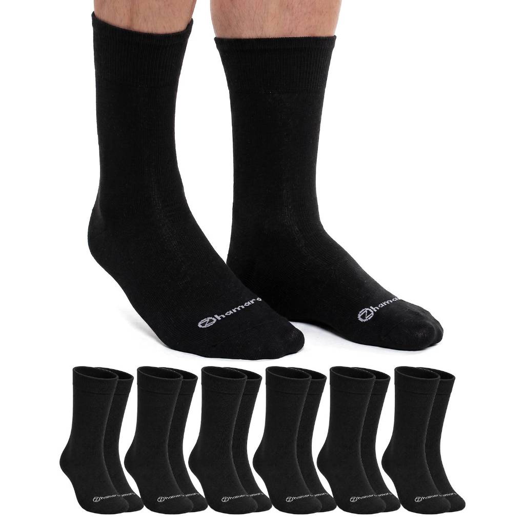 Imagem Kit 6 Pares Meias Zhamaro Premium Social Casual Algodão Masculina Cano Alto Esporte Fino Clássica