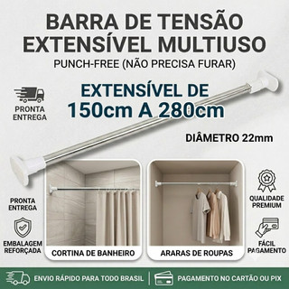 varão de cortina cortina de banheiro E Quarto Sem Furo Ajustável Pressão 70-120 90-160 11…