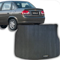 Tapete Porta Malas Corsa Classic 2003 a 2015 Tapete Chevrolet Corsa Classic Emborrachado Preto