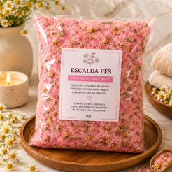Escalda Pés 1Kg / 2Kg/ 3KgLavanda Com Camomila + Ervas.