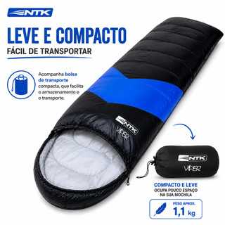 Postagem no mesmo dia !! Azul e preto Saco de dormir Nautika Viper leve e compacto