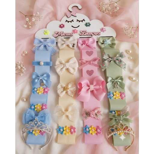 cabide porta laços e organizador de nuvem em MDF -Delicado e decorativo para quarto da princesa.