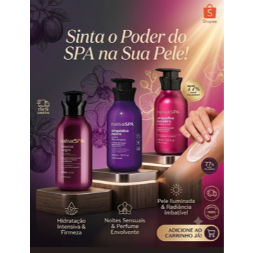 Loção Hidratante Desodorante Corporal Nativa SPA O Boticário 400ml Ameixa Negra, Orquídea Noire ou Lumière Refil