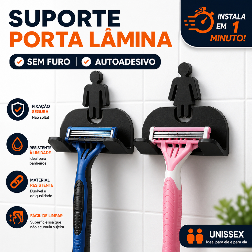 Suporte De Lâmina De Barbear Conjunto  Feminino Masculino Parede Banheiro