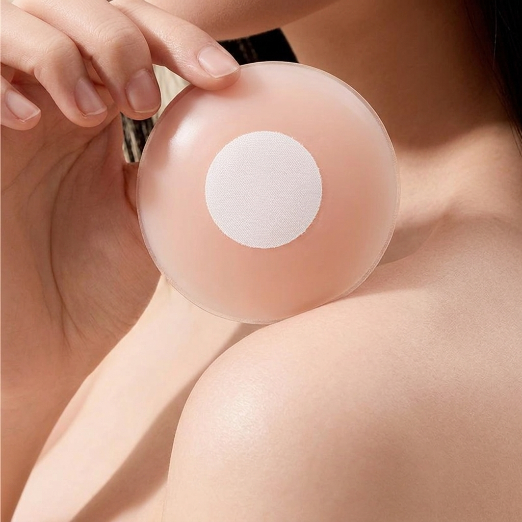 Protetor de Mamilos em Silicone Adesivo, Discreto e Reutilizável