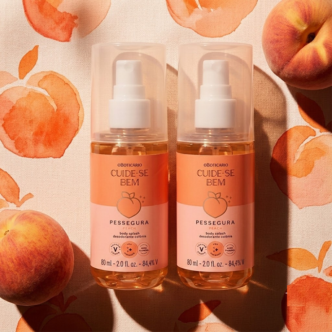 Body Splash (MINI) Cuide-Se Bem Pessegura 60ml (2 UNIDADES)