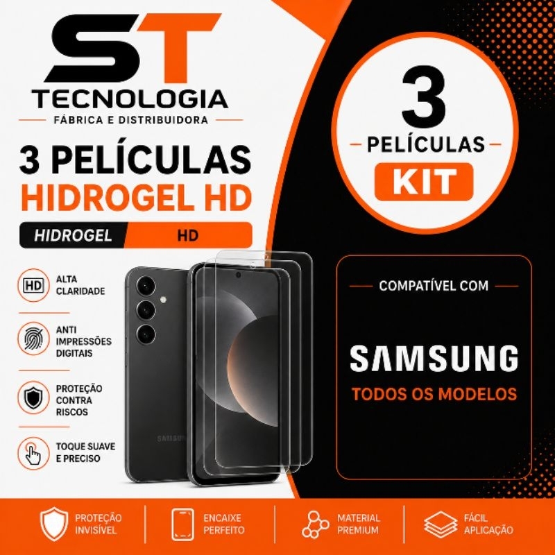 3 Películas De Hidrogel Para Samsung Galaxy Smartphones Todos Modelos S25 S24 S2