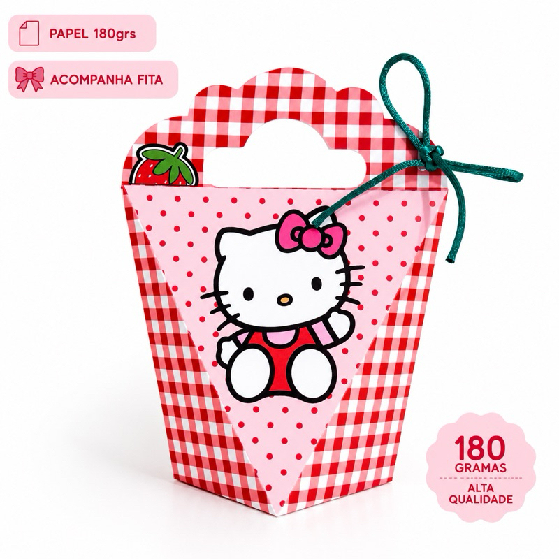 Caixa Personalizada Hello Kitty | Lembrancinha Infantil | Festa Aniversário | Personalizado