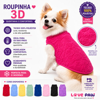 Roupa Suéter Roupinha Vestidinho Para Cachorros E Gatos Micro A Porte Médio Inverno 100% Poliéster