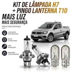 Lâmpada farol BAIXO + LANTERNA SAVEIRO G7 2017 ATÉ 2025