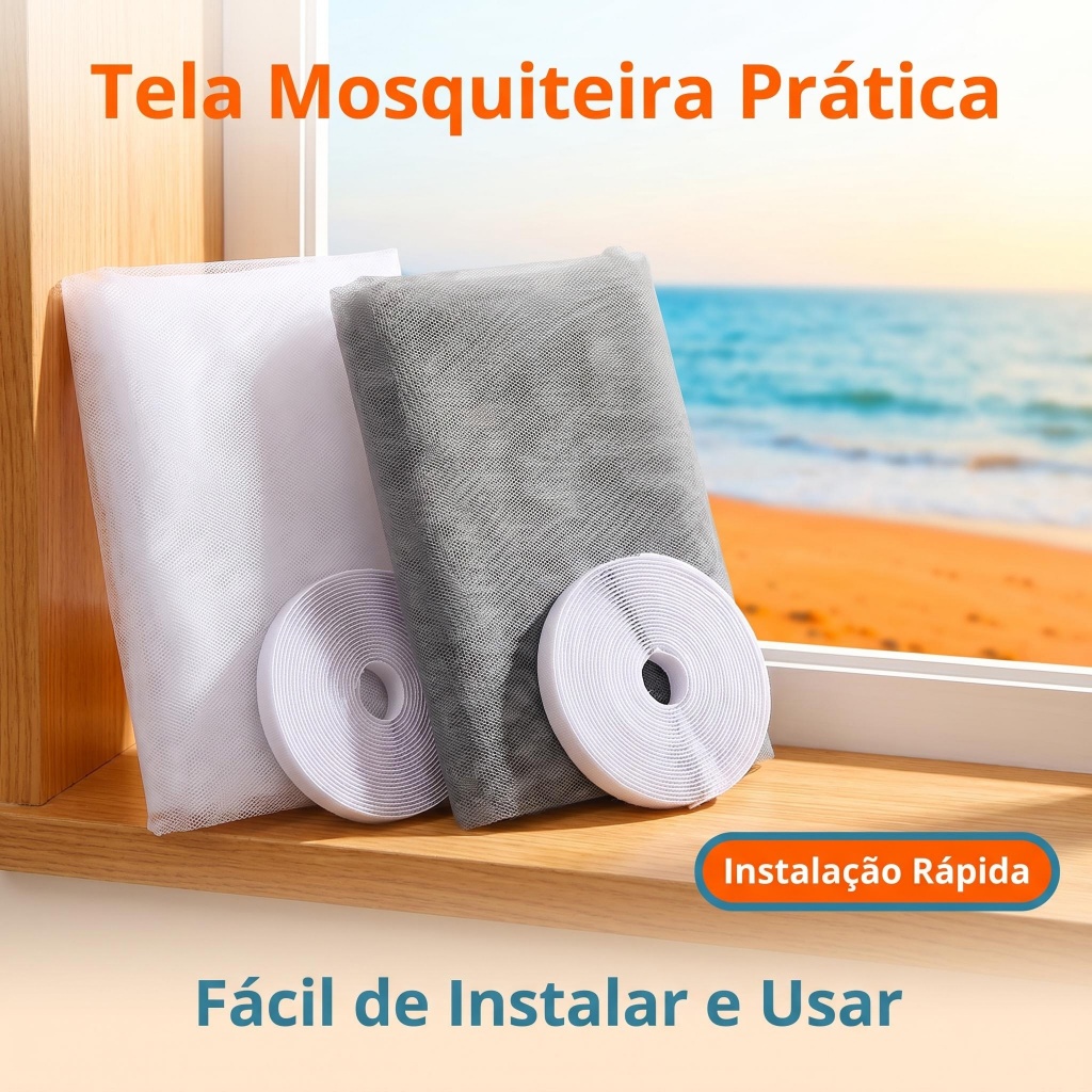 Tela Mosquiteiro DIY Fácil Instalação 2 Cores 3 Tamanhos