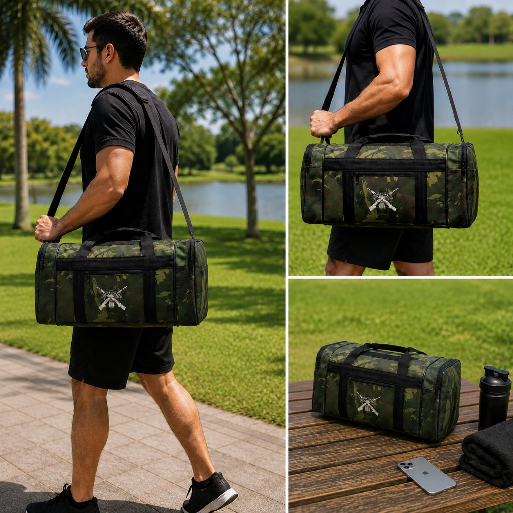 BOLSA MALA DE MÃO E OMBRO GL1 CAMUFLADA PARA PESCA, TRABALHO,  VIAGEM ,LAZER E OUTROS
