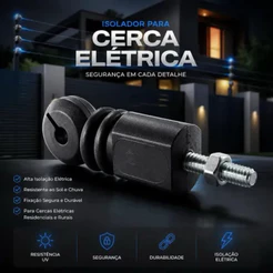 20 Isoladores Para Cercas Elétricas Residenciais