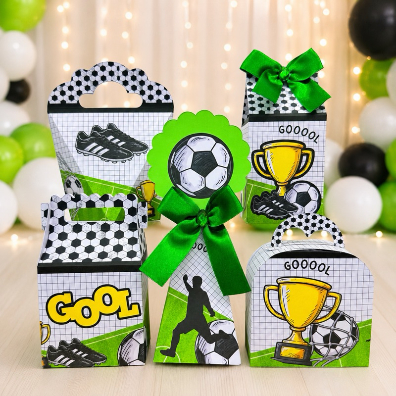 Kit Caixinhas Futebol para festa infantis lembrancinhas de aniversario personalizados do tema