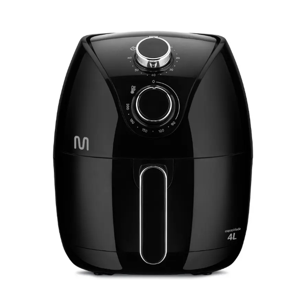 Fritadeira Elétrica Airfryer 4L 1500w Preta Multi Go201 Cor Preto
