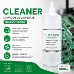 Cleaner 1 Litro Limpeza De Eletrônicos 99,5% Pci Uso Geral Incolor 1lt