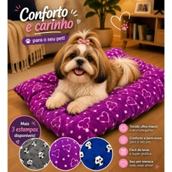 Colchonete Pet Cama Cães e Gatos 45x65 Medio Porte