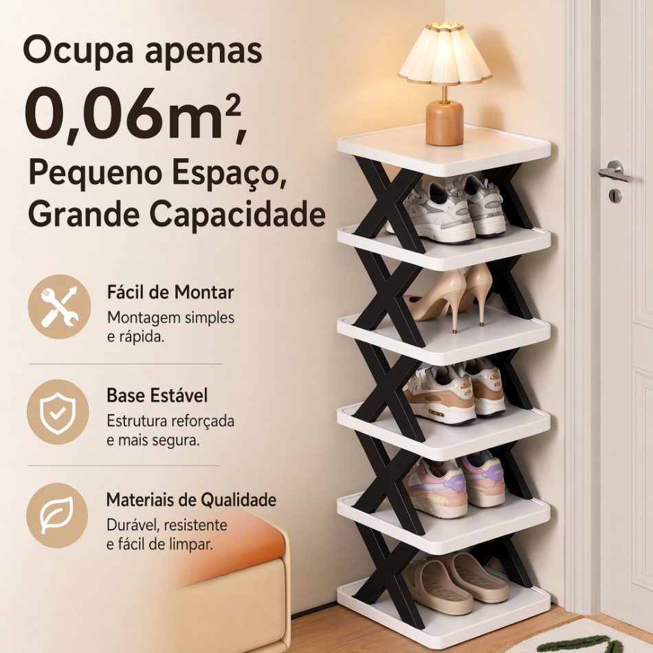 Sapateira Organizadora Prateleira 6 Andares,estante multifuncional Para Sala Armazenamento Doméstico